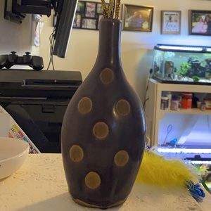 Purple vase with gold branches